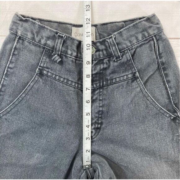 Calvin Klein Vintage Black High Waist Straight Tapered Leg Jeans Size 5 - Picture 9 of 16